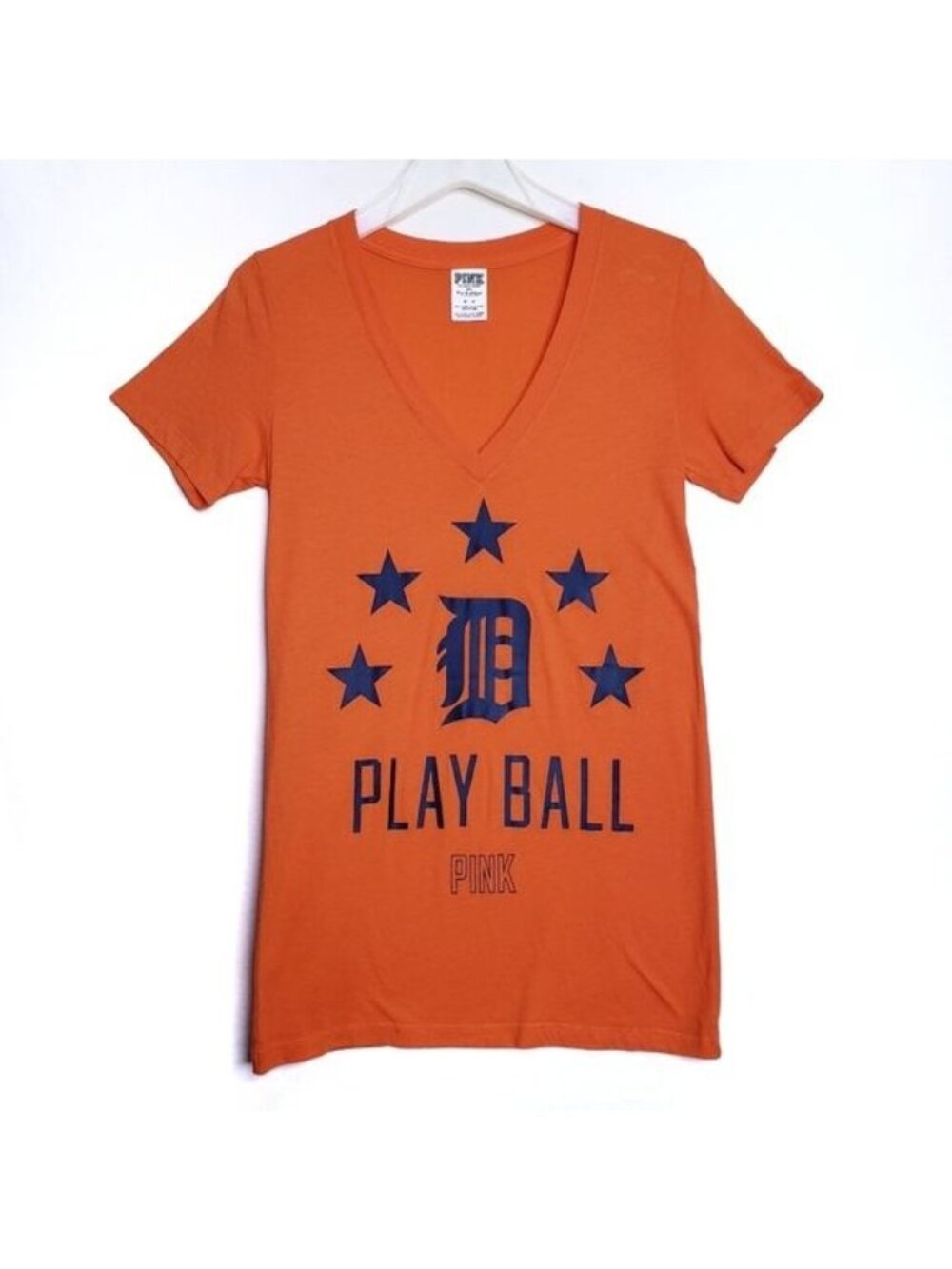 PINK Victoria's Secret Detroit Tigers Baseball Tee T-Shirt Women's Size Medium